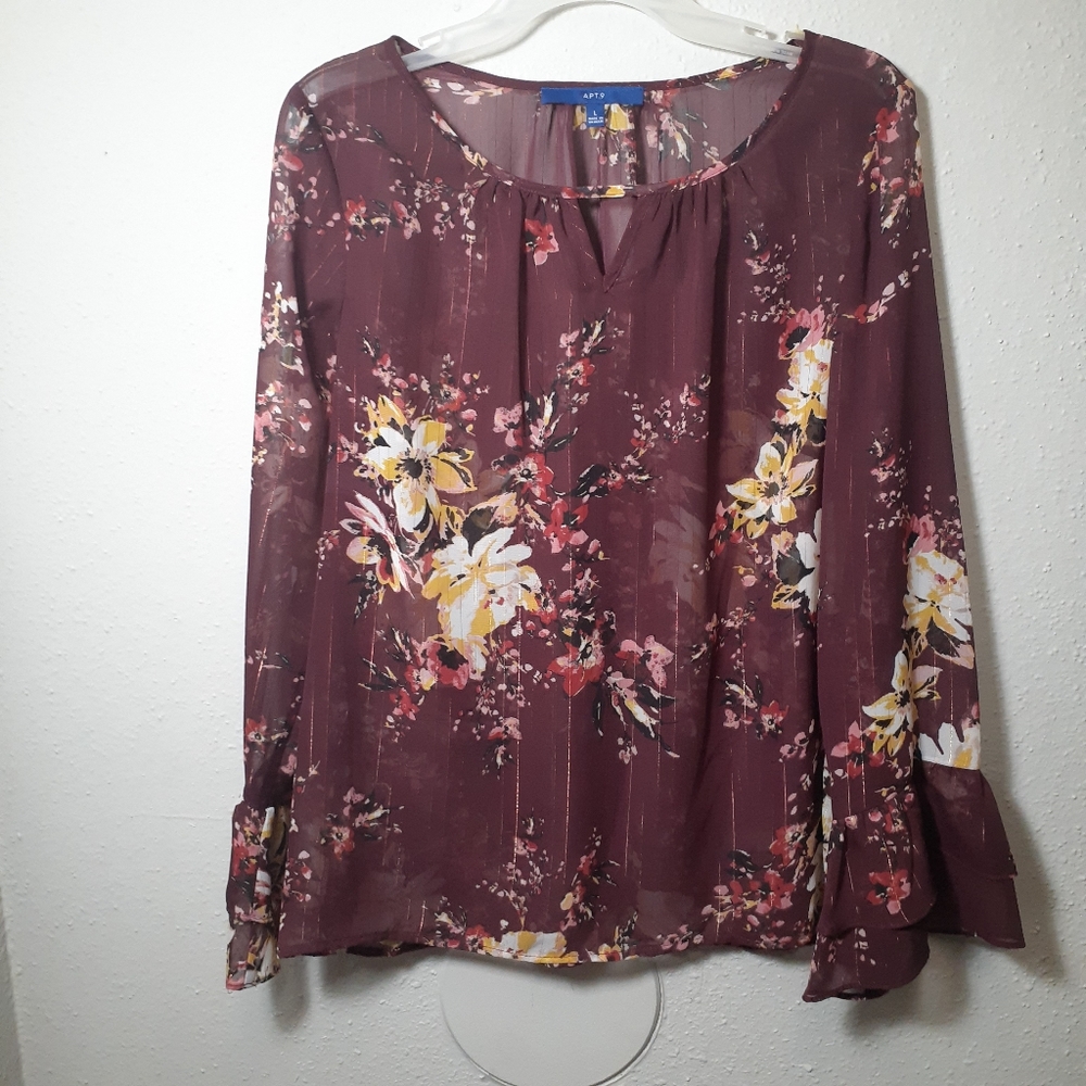 Apt. 9 floral blouse